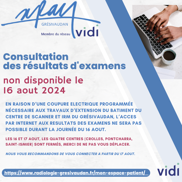 Accès aux résultats d’examens indisponible le 16 aout.